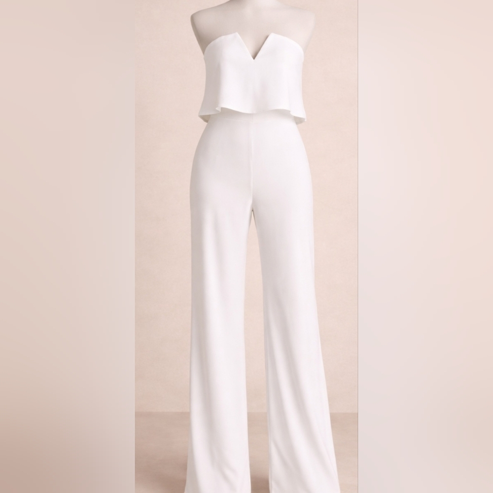 Lulu's White Wide Leg Jumpsuit